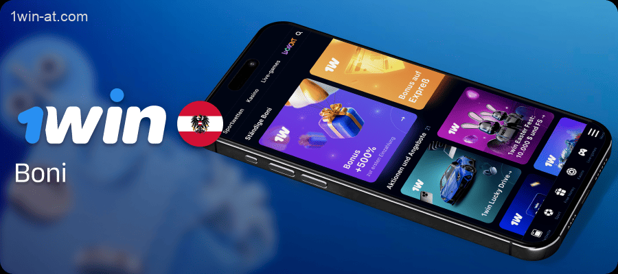 Verfügbare Boni für Spieler in der 1win App in Österreich