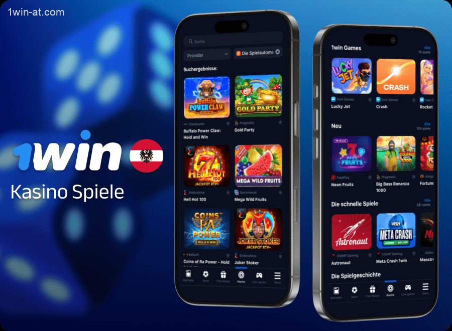 Casino-Spielkategorien in der 1win Mobile App in Österreich