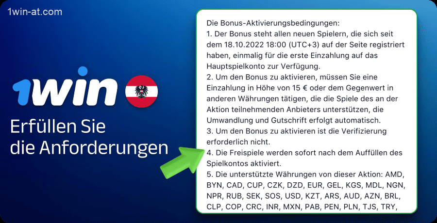 Erfüllen Sie die Wettanforderungen für den 1win-Bonus