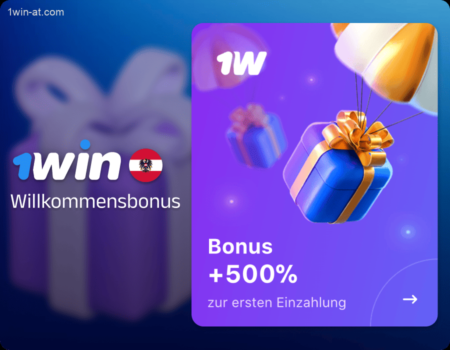 Willkommensbonus bei der Registrierung bei 1win für Spieler aus Österreich