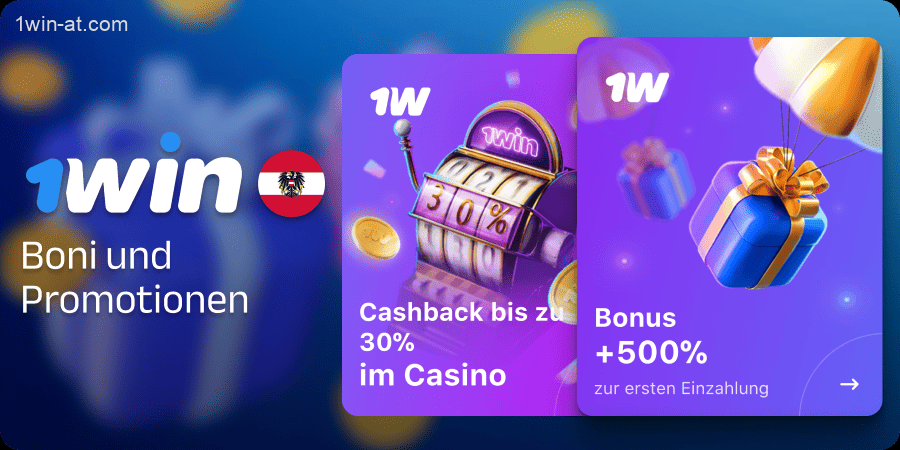 Boni für 1win Casino Spieler in Österreich
