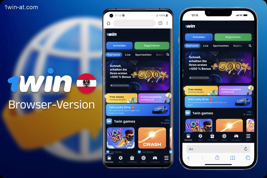 Mobile Browserversion von 1win in Österreich