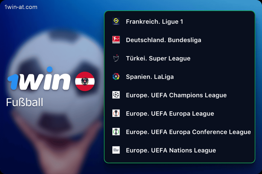 Fußballwetten für österreichische Wettende bei 1win