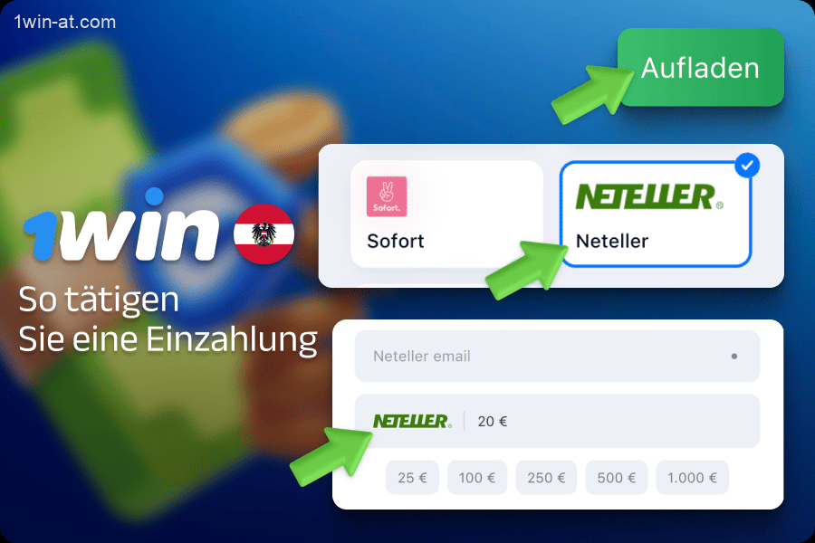 Anleitung zur Einzahlung bei 1win in Österreich
