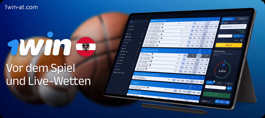 1win Pre-Match und Live-Sportwetten in Österreich