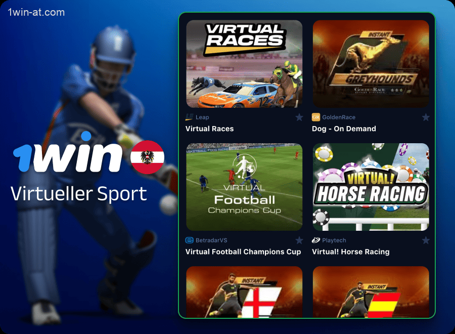 Virtuelle Sportwetten auf 1win in Österreich