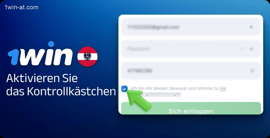 Stimmen Sie den Bedingungen der 1win-Website zu