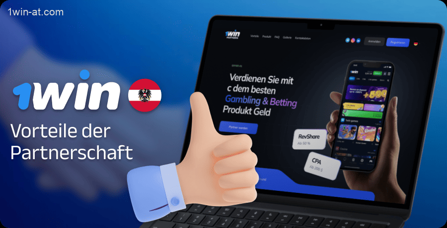 Vorteile des Partnerprogramms mit 1win Österreich