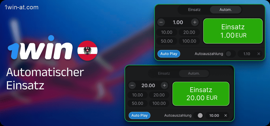 Automatischer Wettmodus auf 1win in Österreich