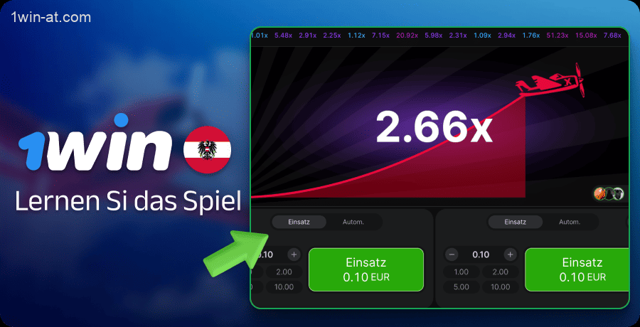 Lernen Sie die Spielmechanik von Aviator auf 1win