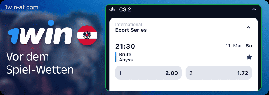 Pre-Match-Wetten bei 1win in Österreich