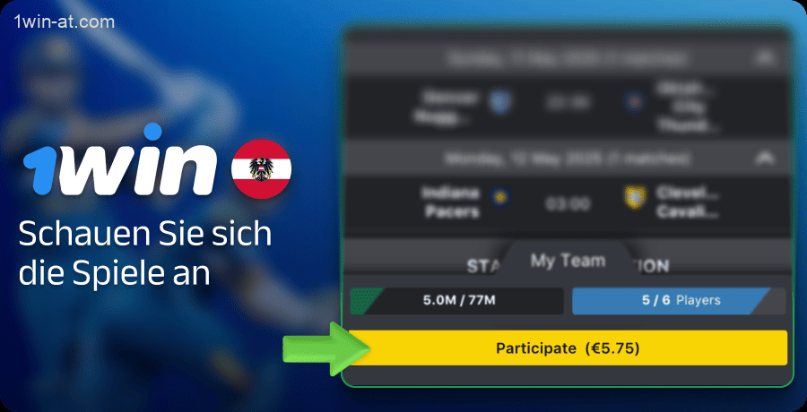 Verfolgen Sie Fantasy-Match-Ergebnisse in Echtzeit auf 1win in Österreich
