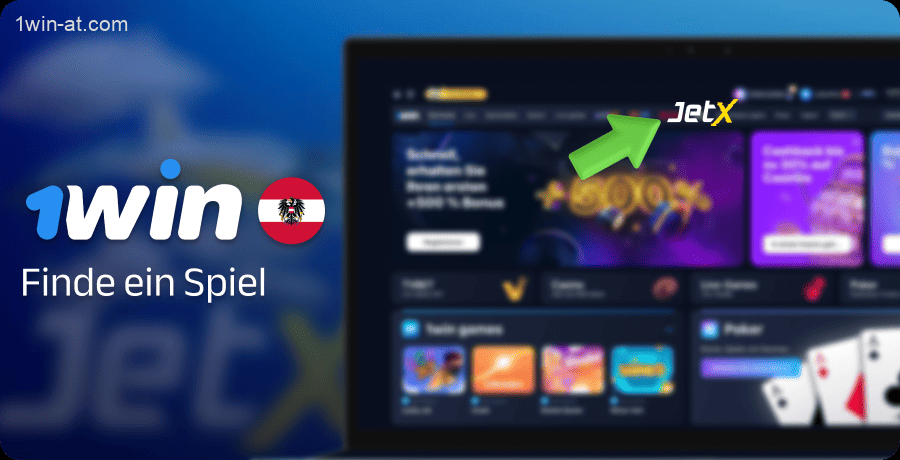 Finden Sie das Jet X-Spiel in der Spieleliste auf 1win