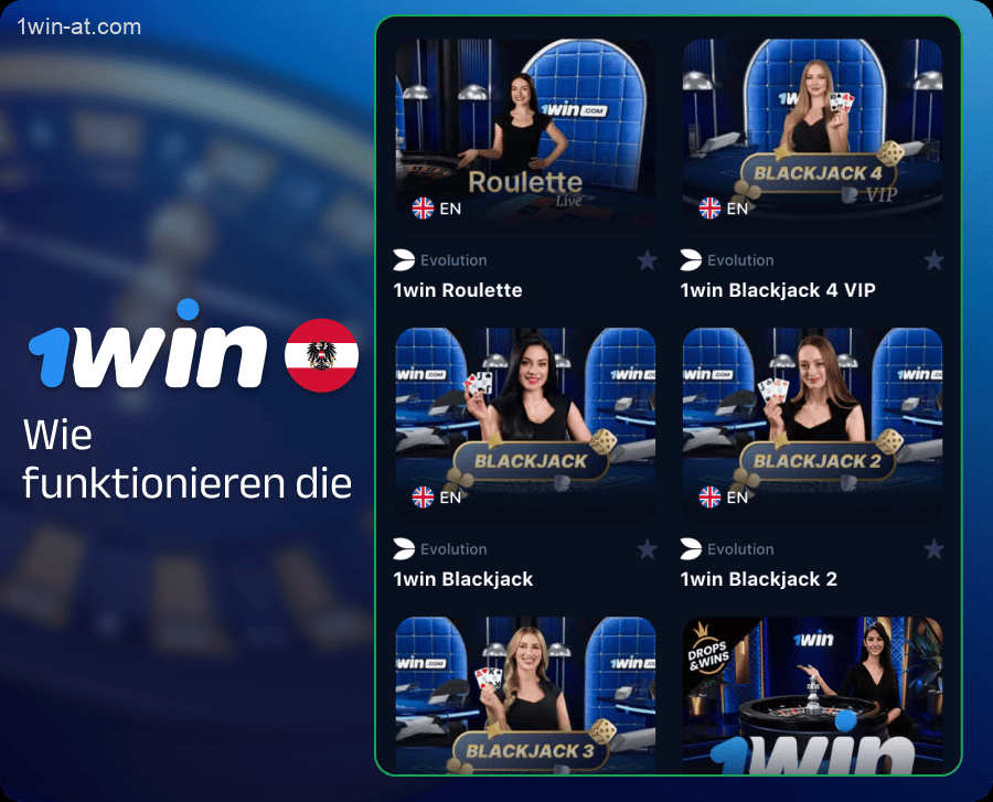 Wie funktionieren Live-Spiele auf 1win in Österreich