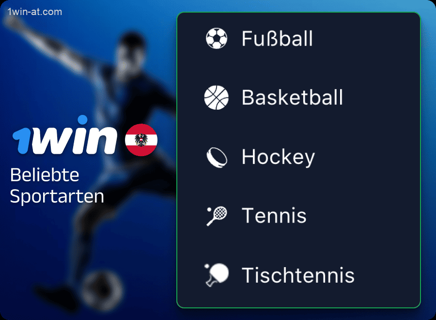 Sportwetten für Livewetten auf 1win in Österreich