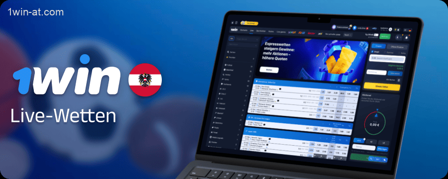Live-Sportwetten auf der 1win-Website in Österreich