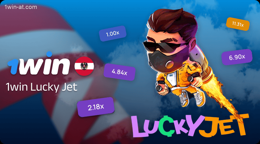 Lucky Jet Crash Spiel für österreichische Spieler auf 1win