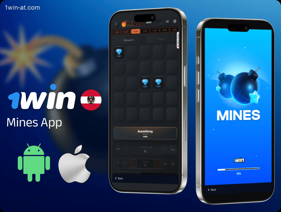 1win Mines Mobile App für österreichische Spieler
