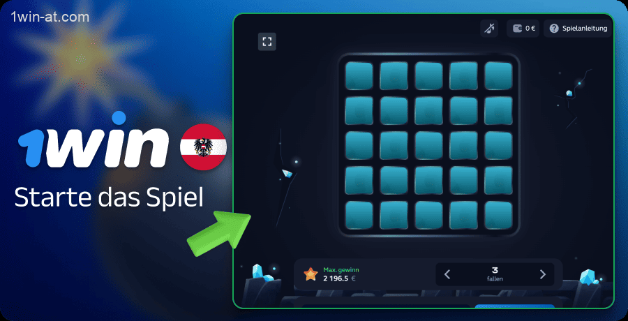 Wählen Sie einen Minen-Spielmodus bei 1win in Österreich