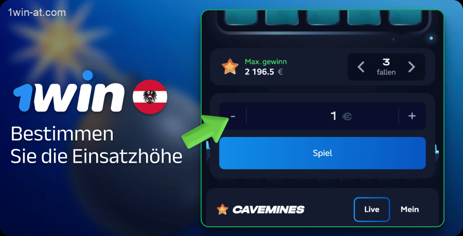 Bestimmen Sie Ihre Einsatzhöhe im Minenspiel bei 1win in Österreich