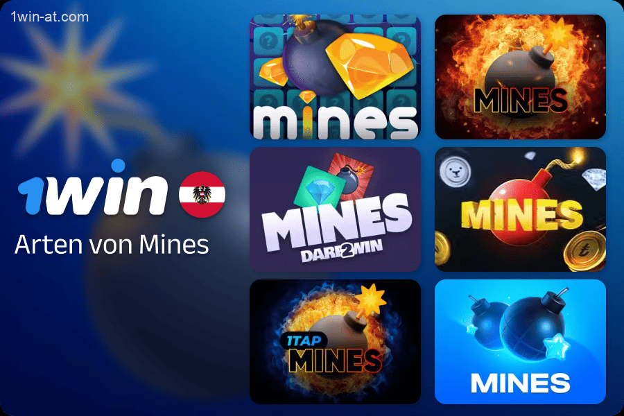 Eine Vielzahl von 1win Mines-Spielen in Österreich
