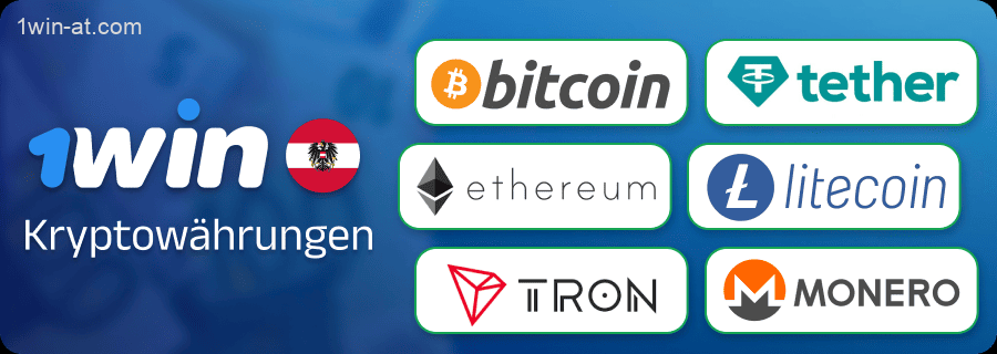 Kryptowährungen zum Auffüllen eines Kontos bei 1win in Österreich