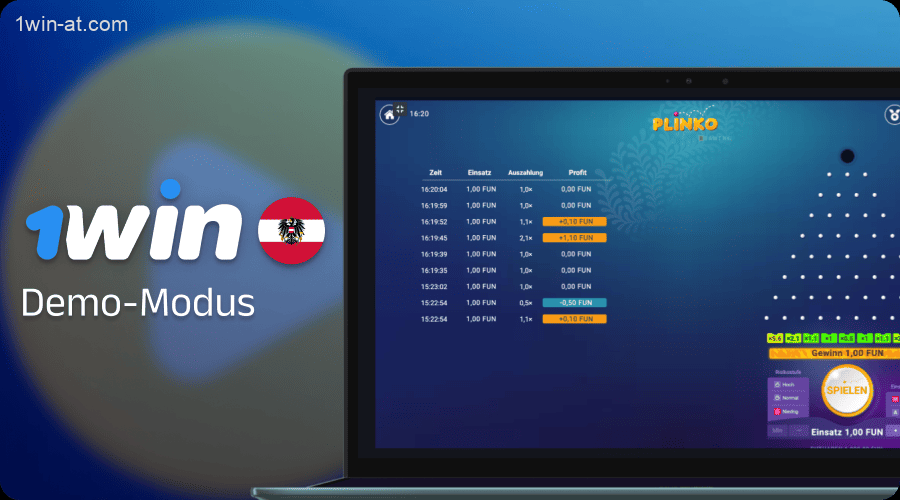 Demo-Version von Plinko bei 1win in Österreich
