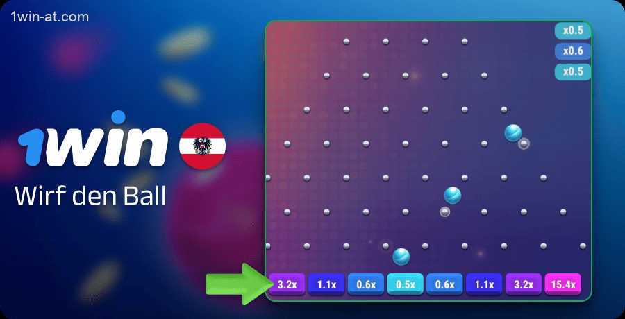 Warten Sie auf das Ergebnis des Plinko-Spiels auf 1win