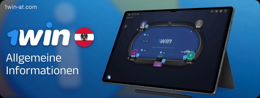 Key Facts aus dem Pokerraum für Spieler aus Österreich auf 1win