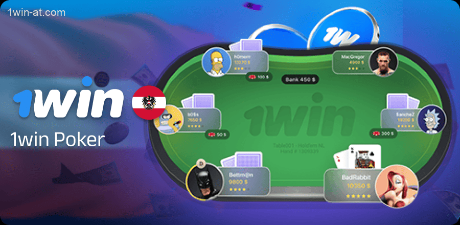 Pokerraum auf 1win für österreichische Spieler
