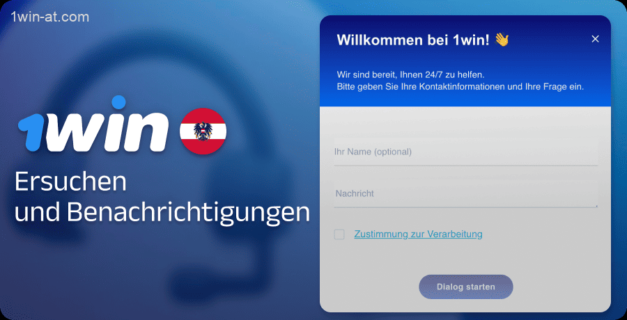 1win-Spieler-Supportanfragen in Österreich